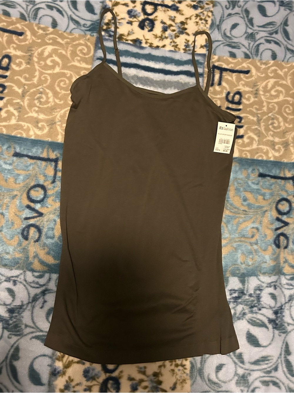 Women’s Brown Spaghetti Strap Tank Top - Brand: It’s Fashion